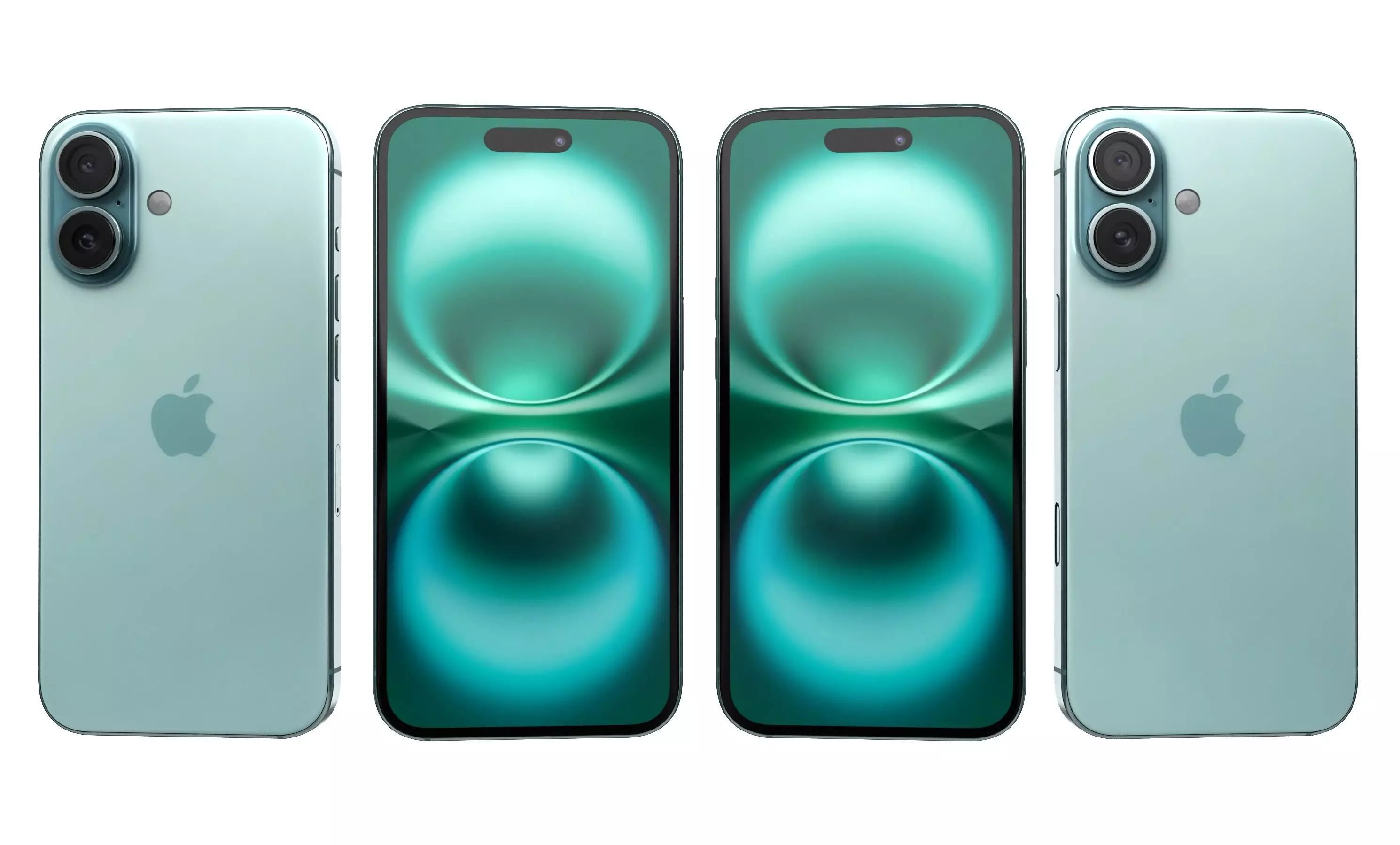 Apple iPhone 16 Green High Poly  3D model_25