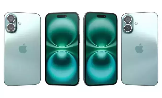 Apple iPhone 16 Green High Poly 
