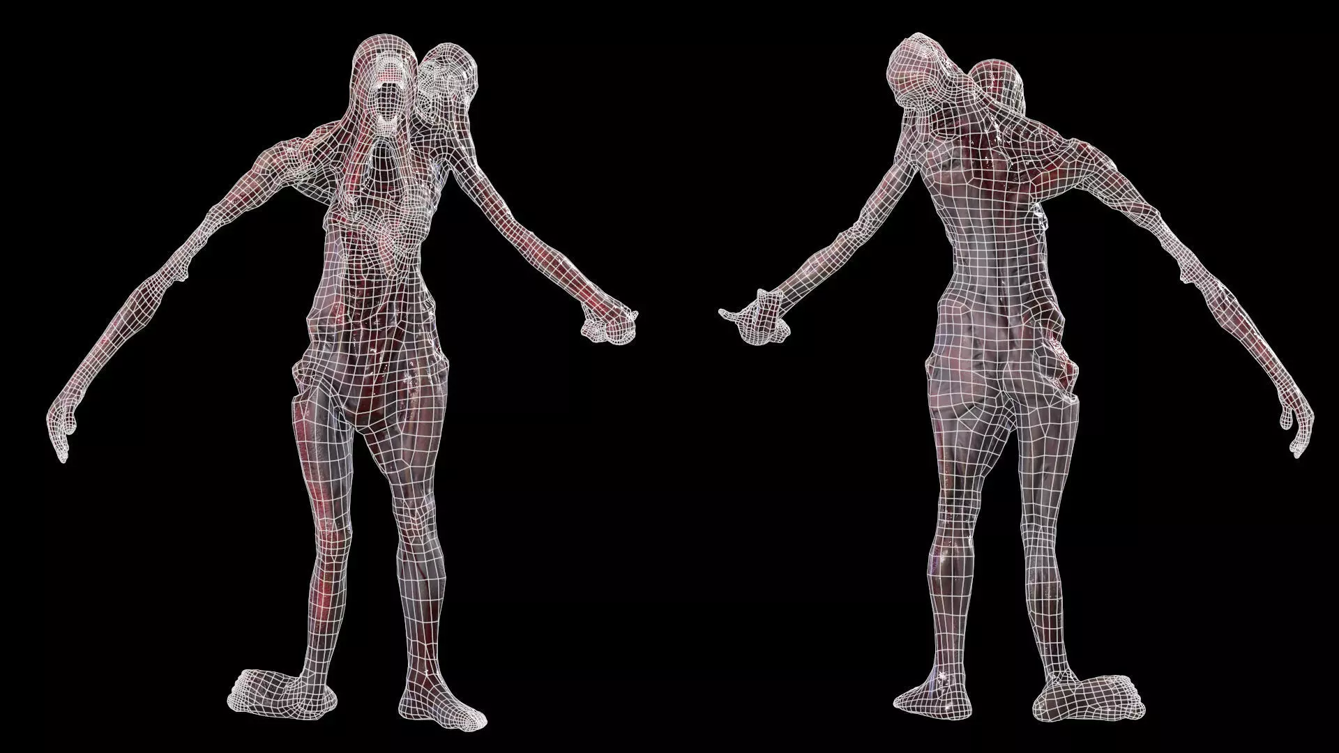 Alien Mutant Zombie 2 Low-poly 3D model_12