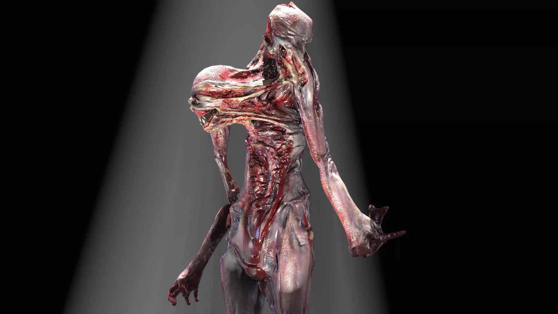 Alien Mutant Zombie 2 Low-poly 3D model_3