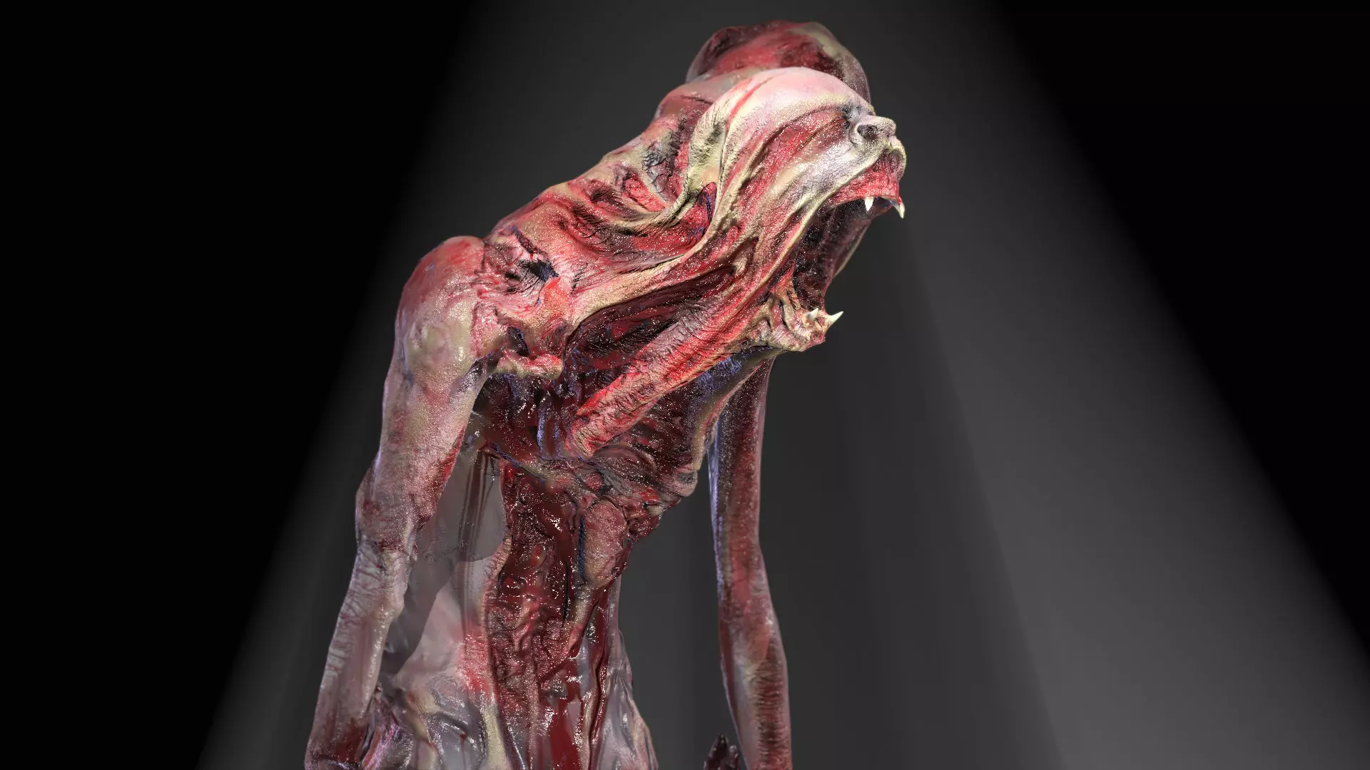 Alien Mutant Zombie 2 Low-poly 3D model_7