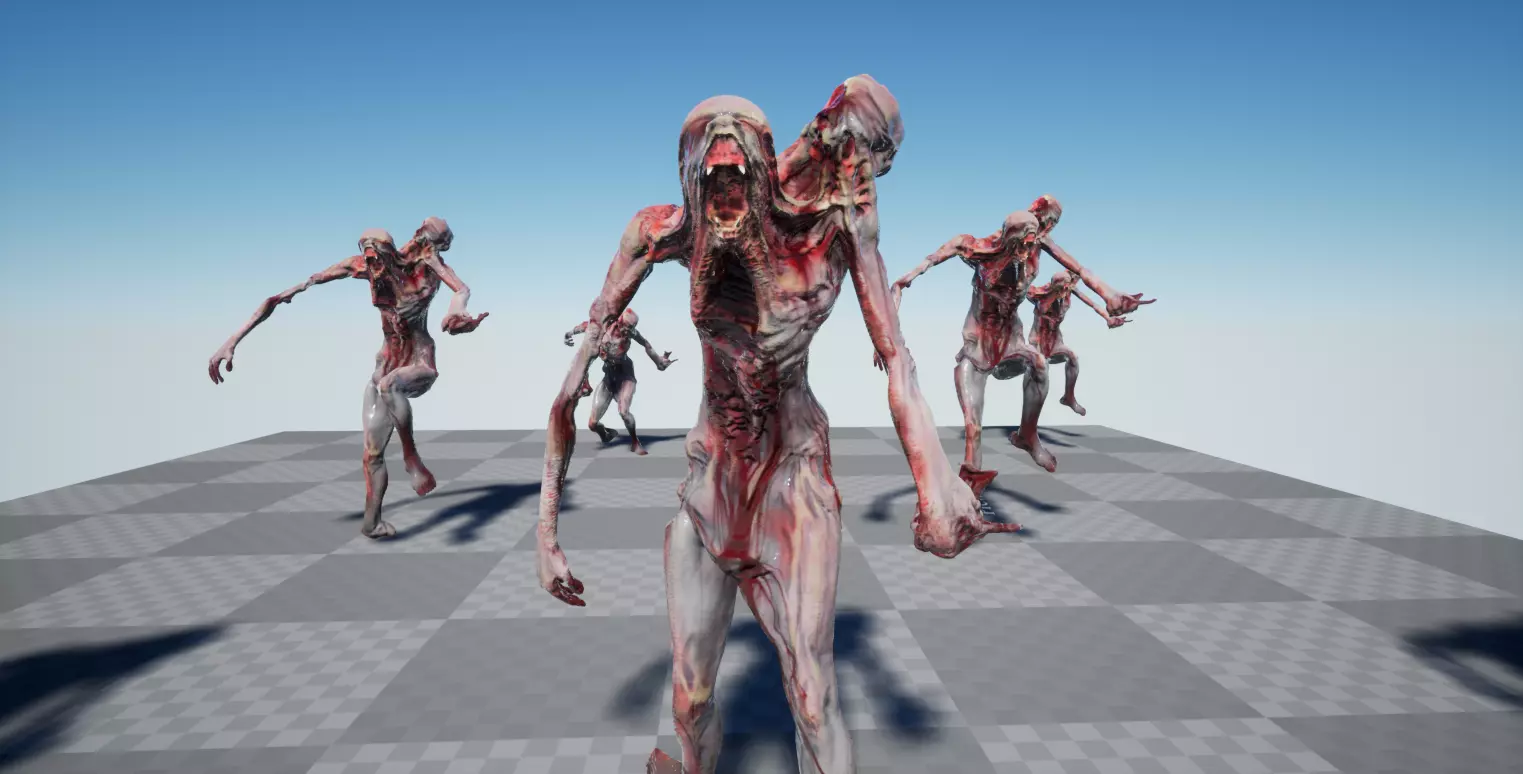 Alien Mutant Zombie 2 Low-poly 3D model_16