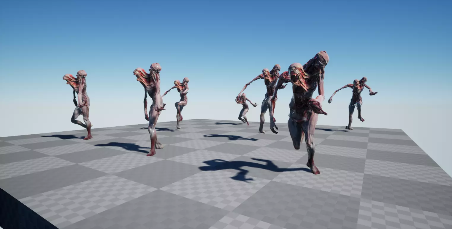 Alien Mutant Zombie 2 Low-poly 3D model_15