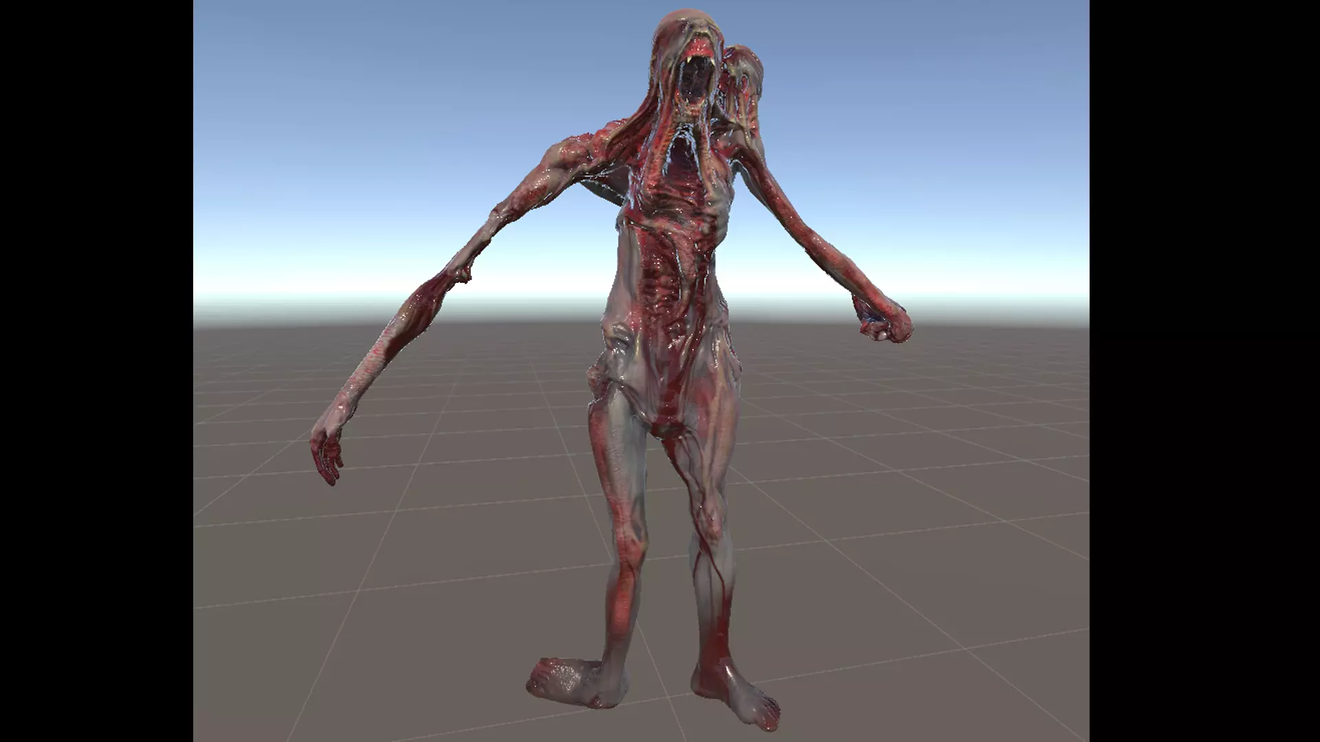 Alien Mutant Zombie 2 Low-poly 3D model_17