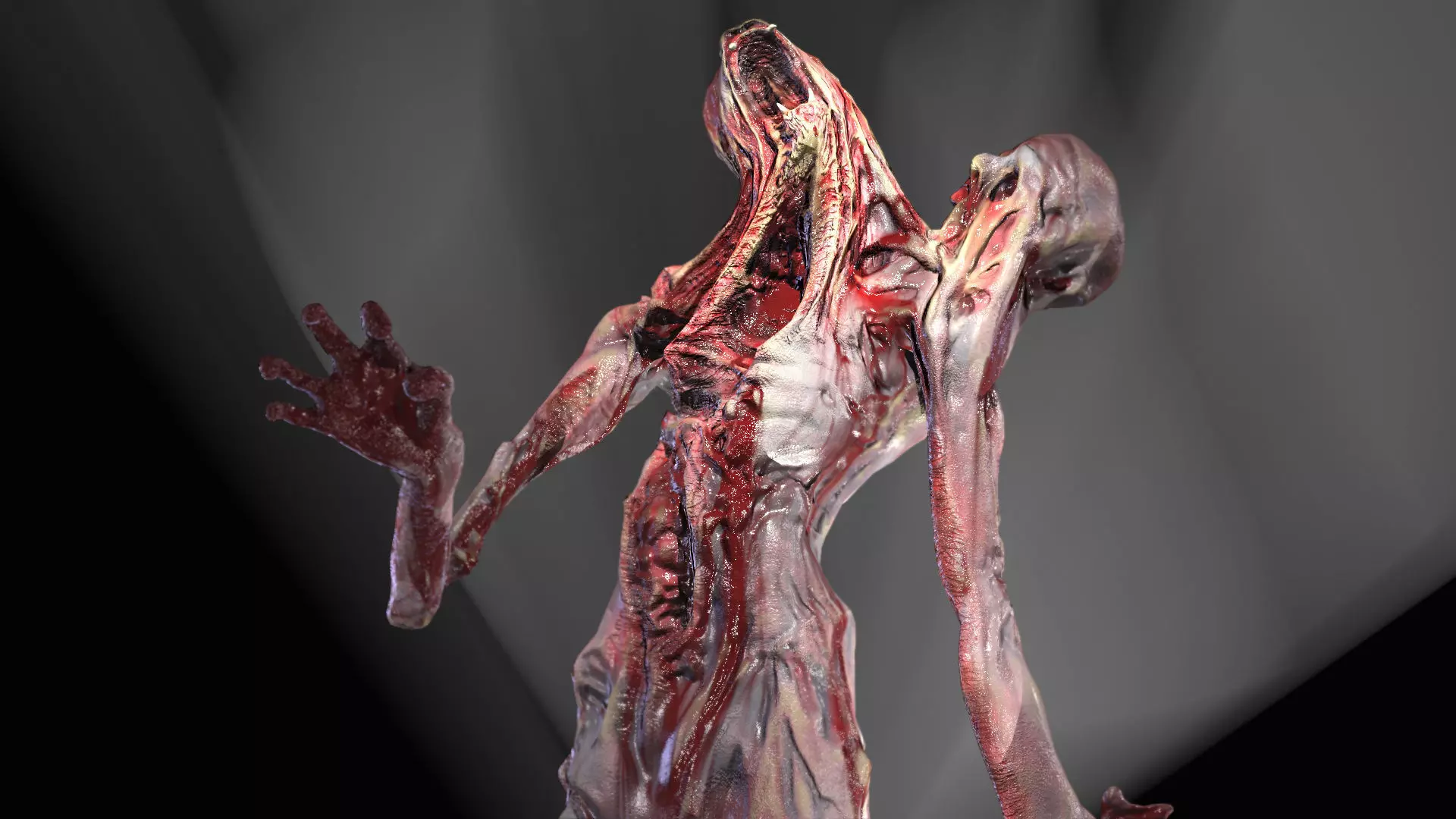 Alien Mutant Zombie 2 Low-poly 3D model_5