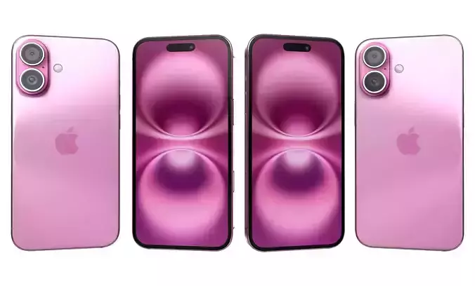 Apple iPhone 16 Pink High Poly 