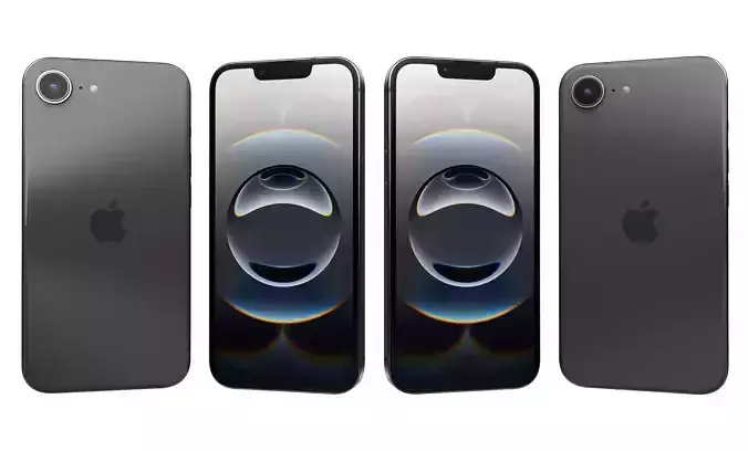 Apple iPhone 16e Black High Poly 