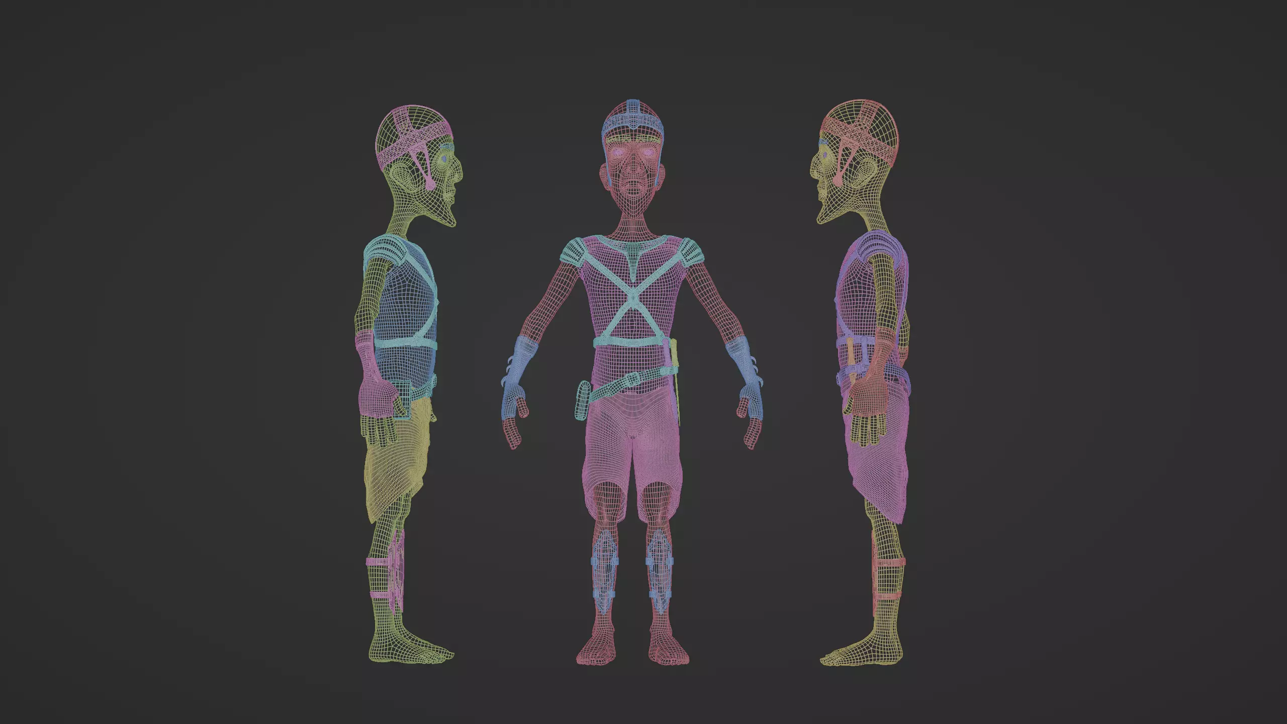 Stylized Alien Character Low-poly 3D model_3