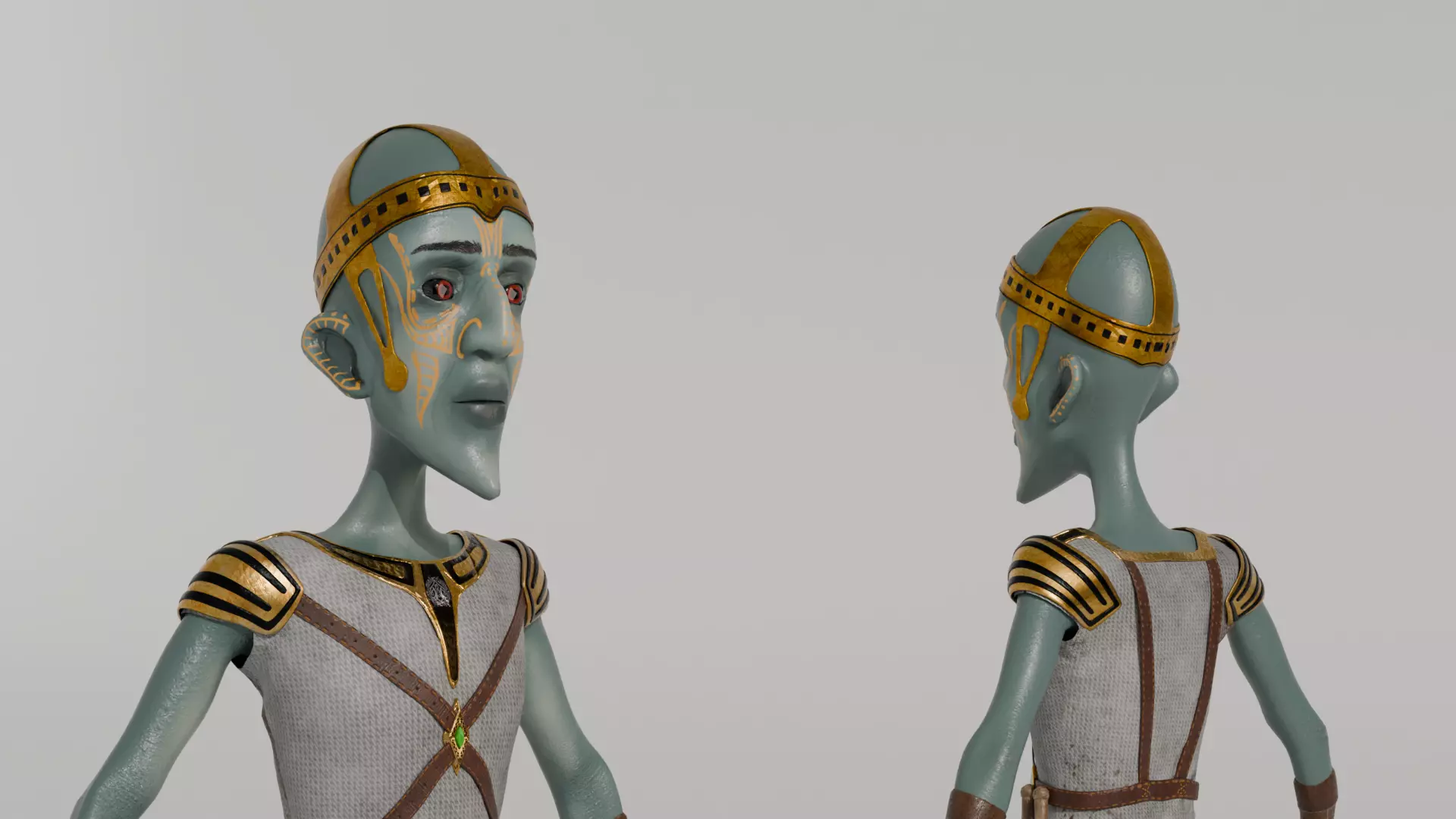 Stylized Alien Character Low-poly 3D model_2