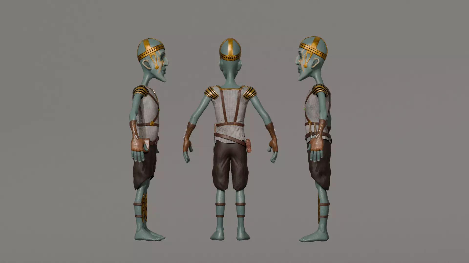 Stylized Alien Character Low-poly 3D model_8