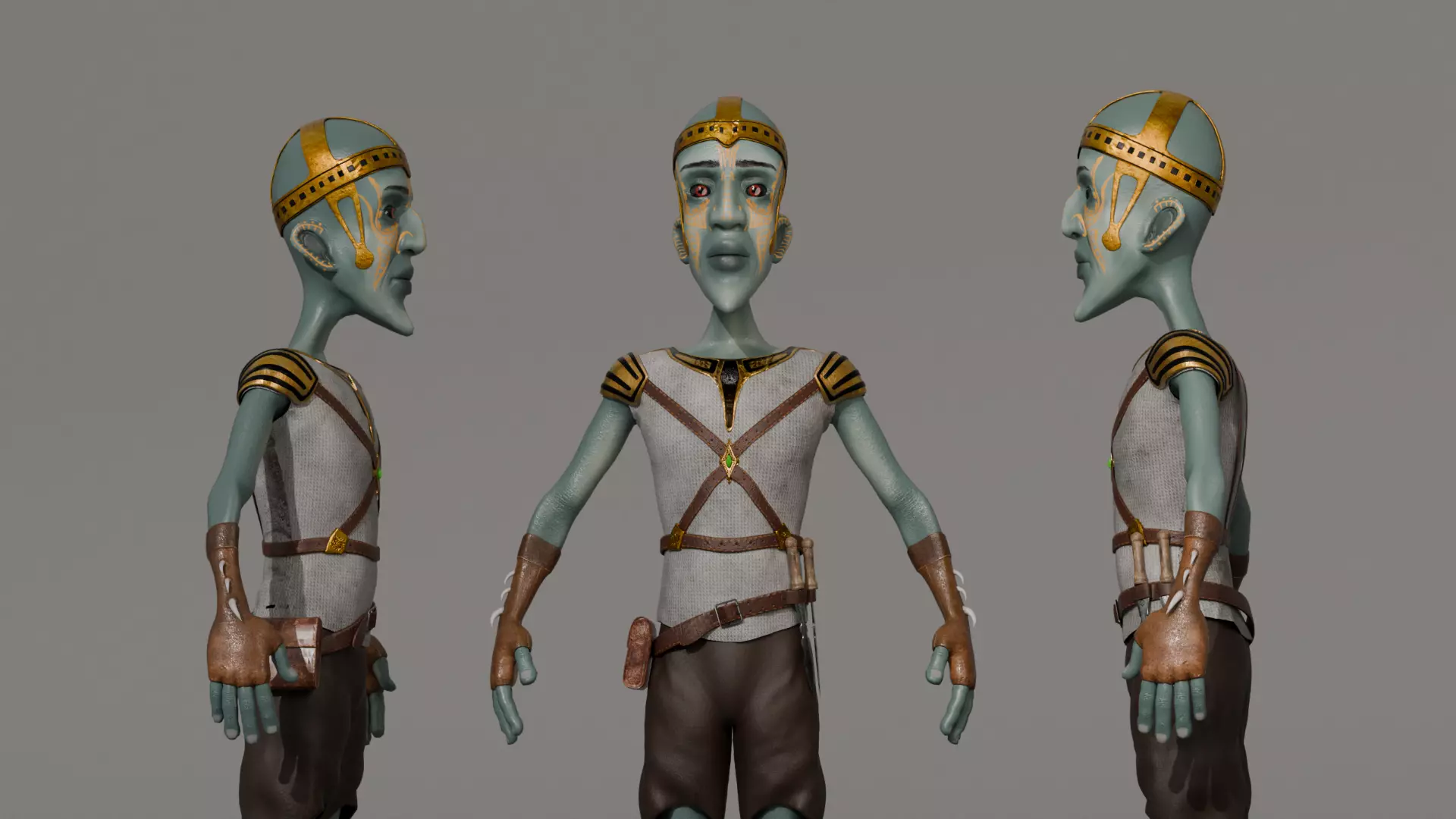 Stylized Alien Character Low-poly 3D model_6
