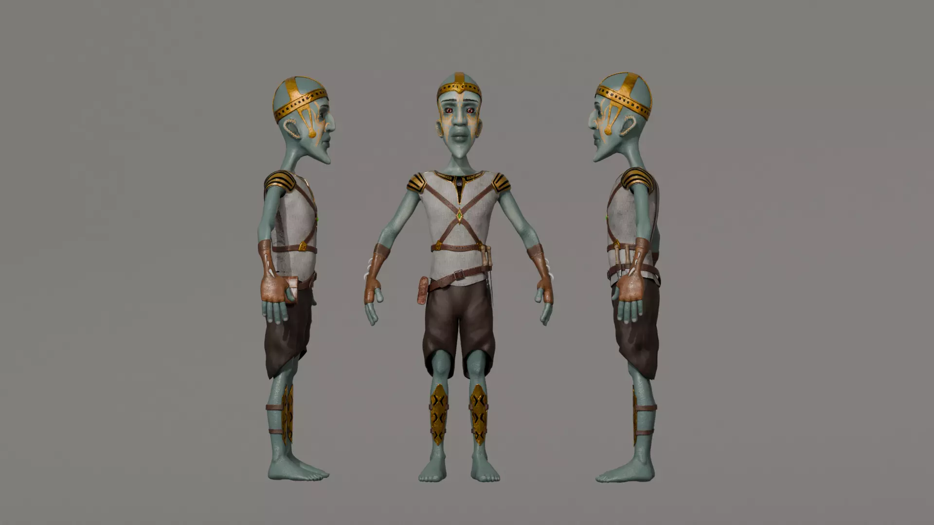 Stylized Alien Character Low-poly 3D model_7
