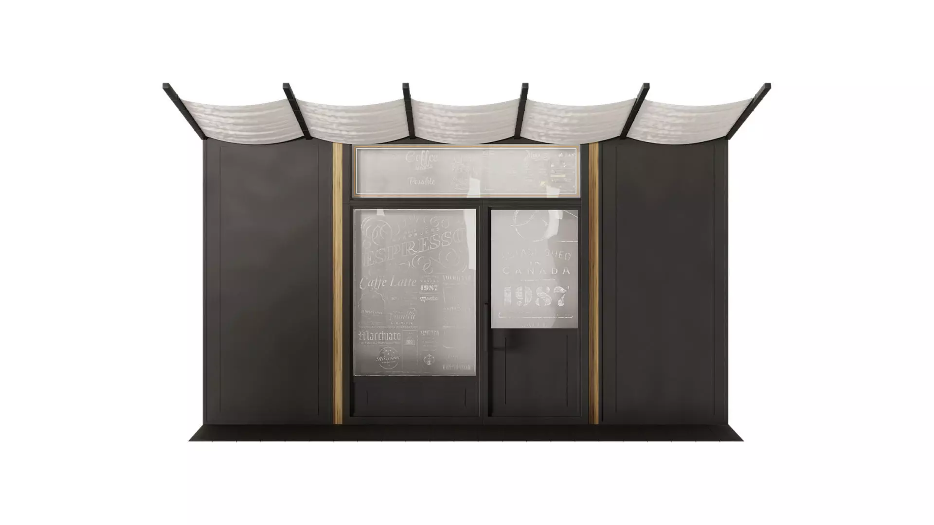 Cafe Facade Element 3D model_1