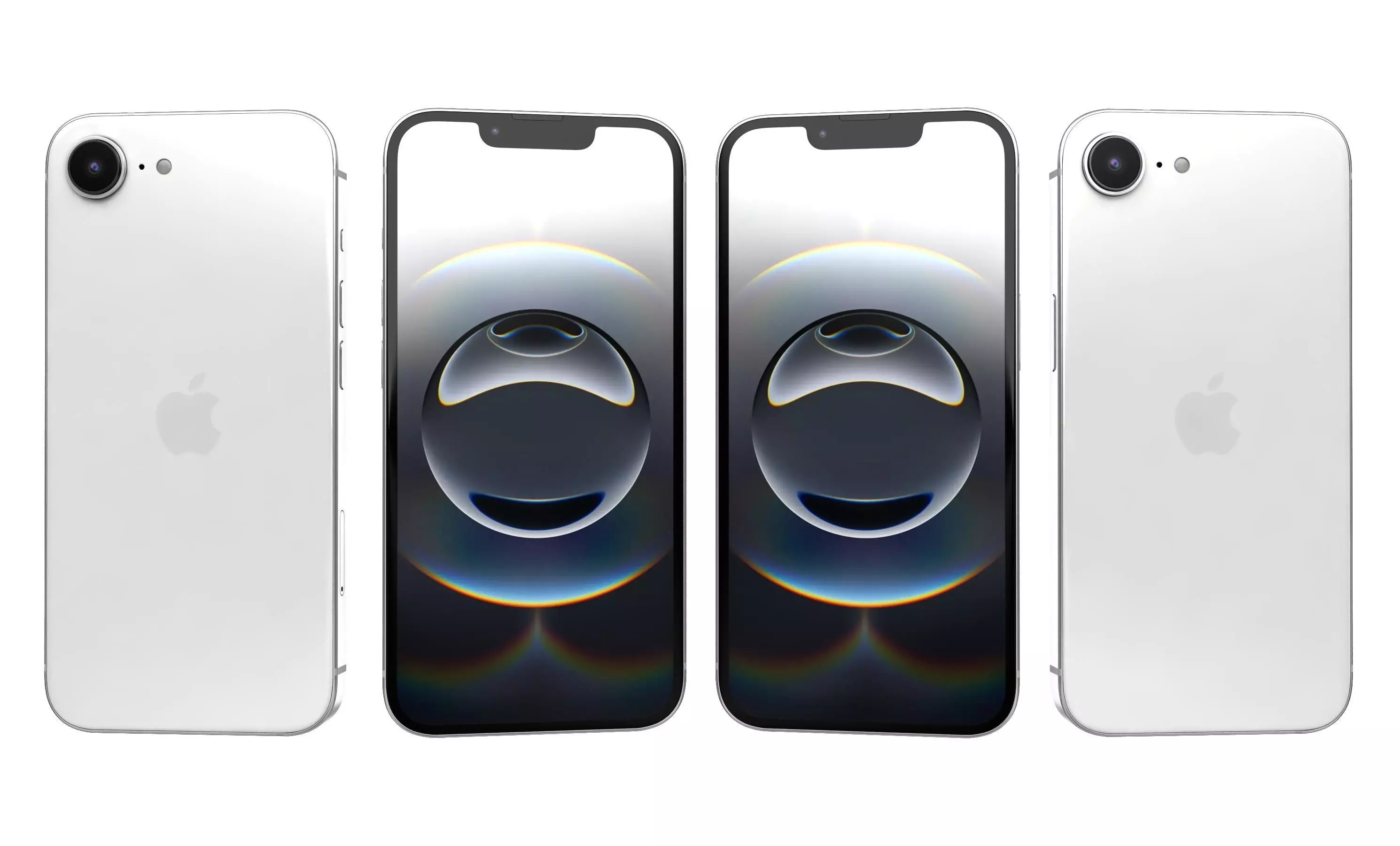 Apple iPhone 16e White High Poly 3D model_27