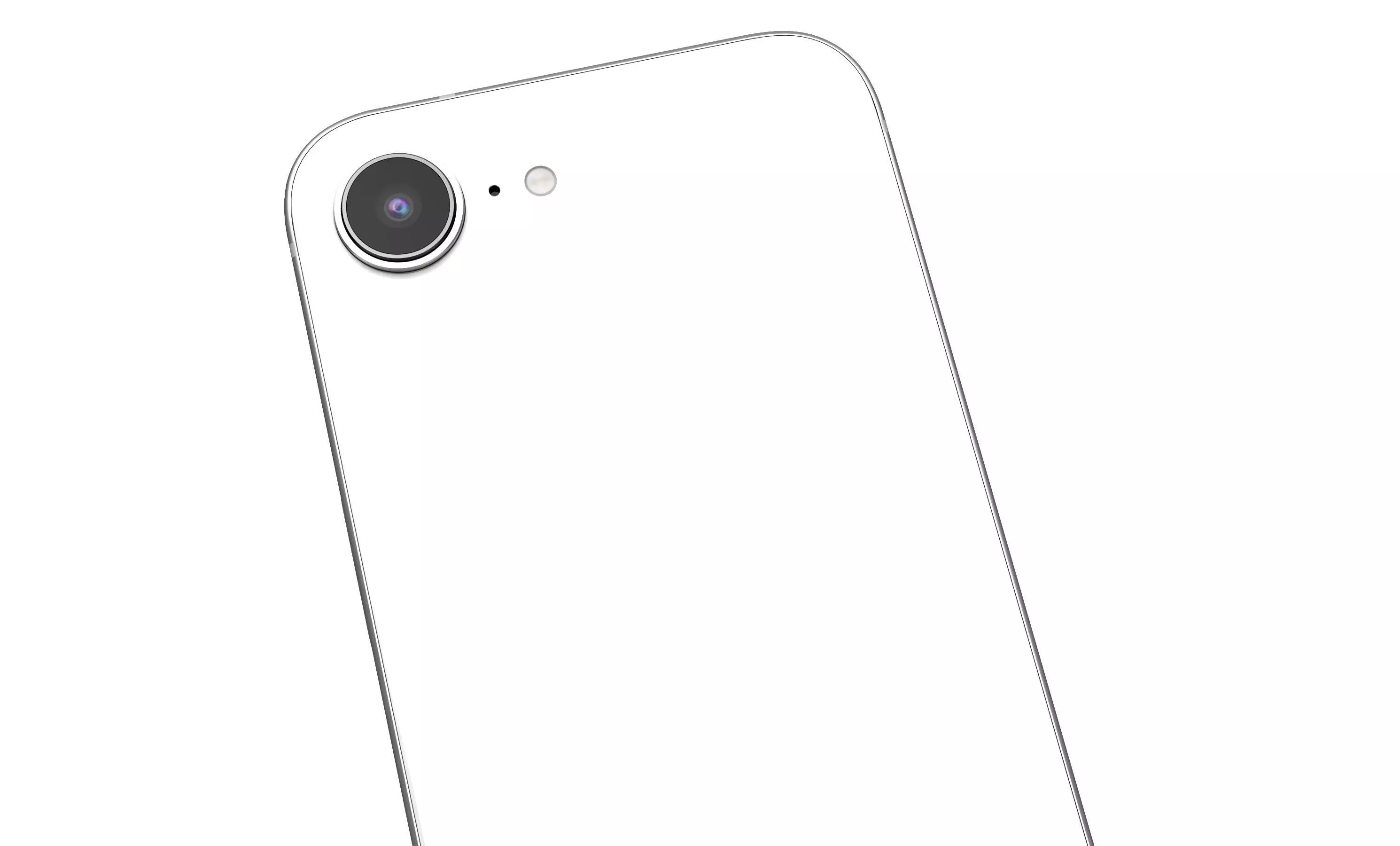 Apple iPhone 16e White High Poly 3D model_9