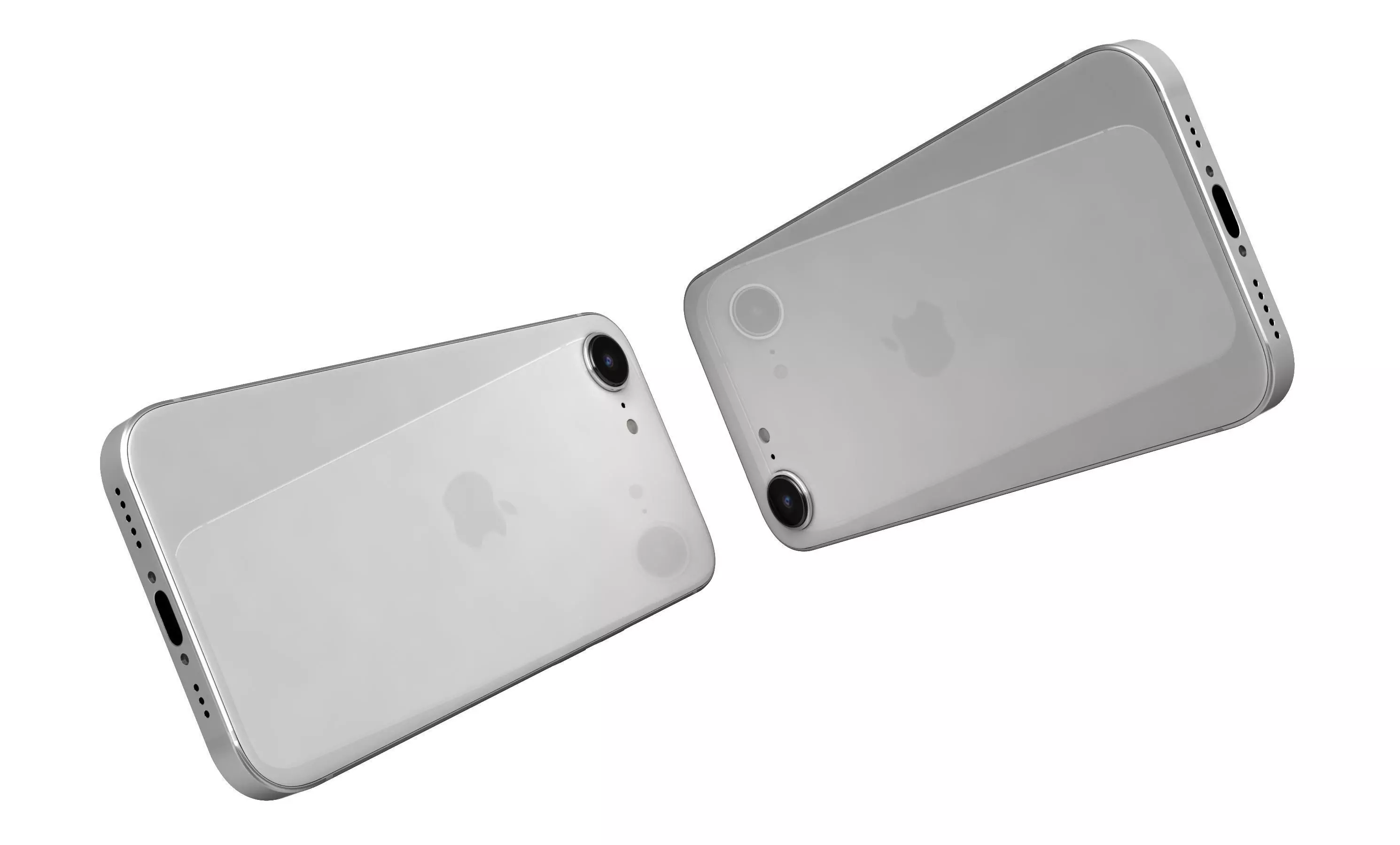 Apple iPhone 16e White High Poly 3D model_4
