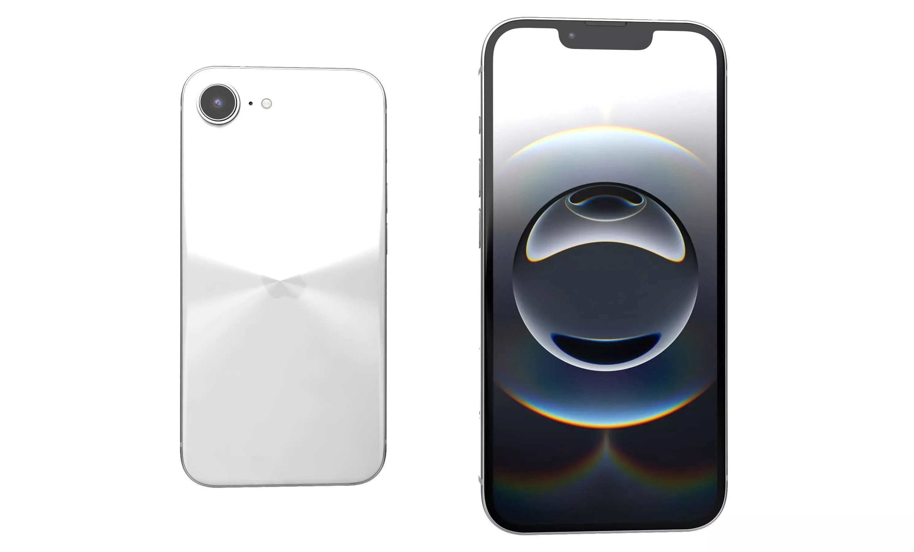 Apple iPhone 16e White High Poly 3D model_29