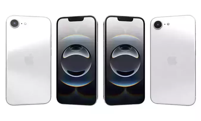 Apple iPhone 16e White High Poly 