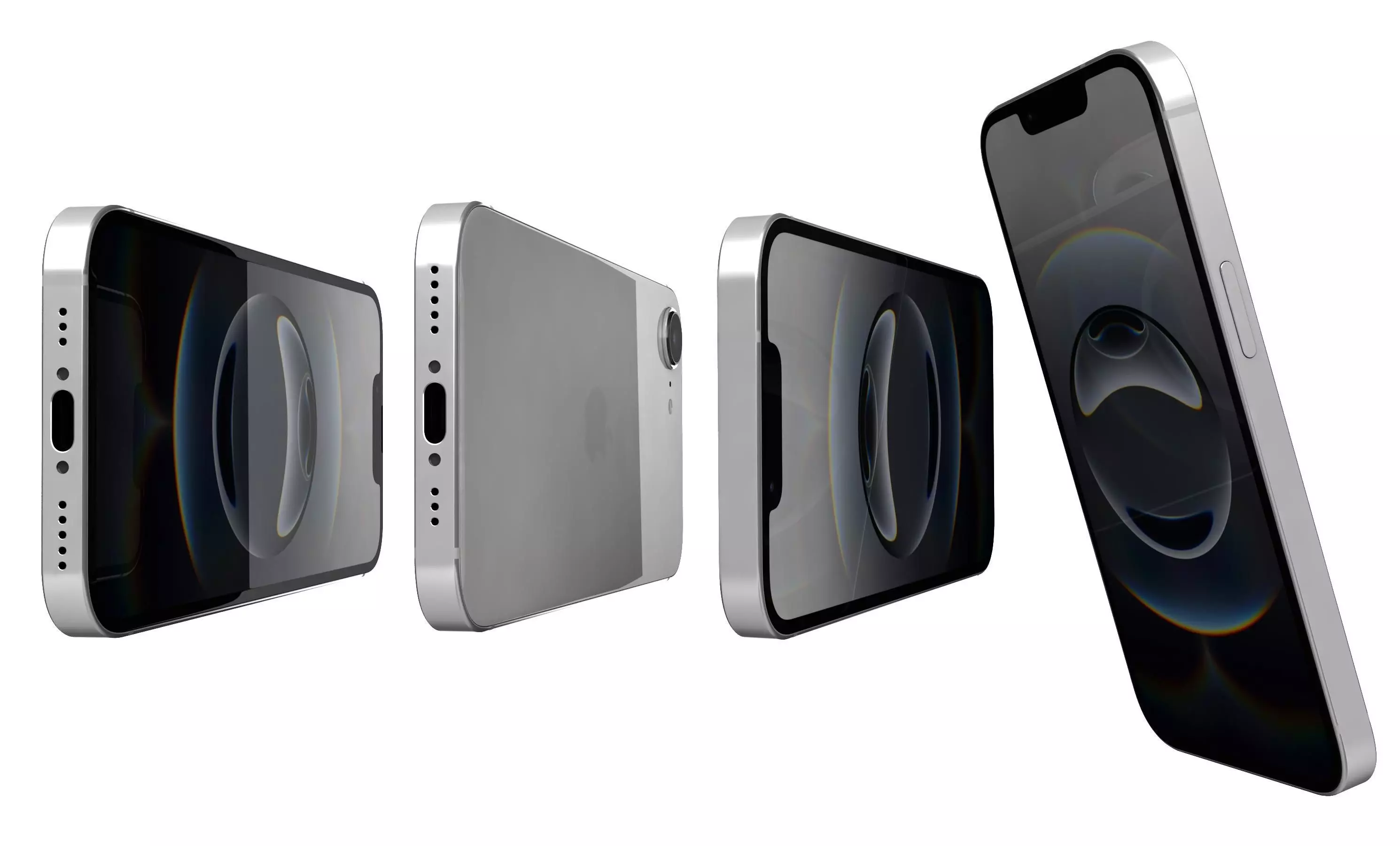 Apple iPhone 16e White High Poly 3D model_6