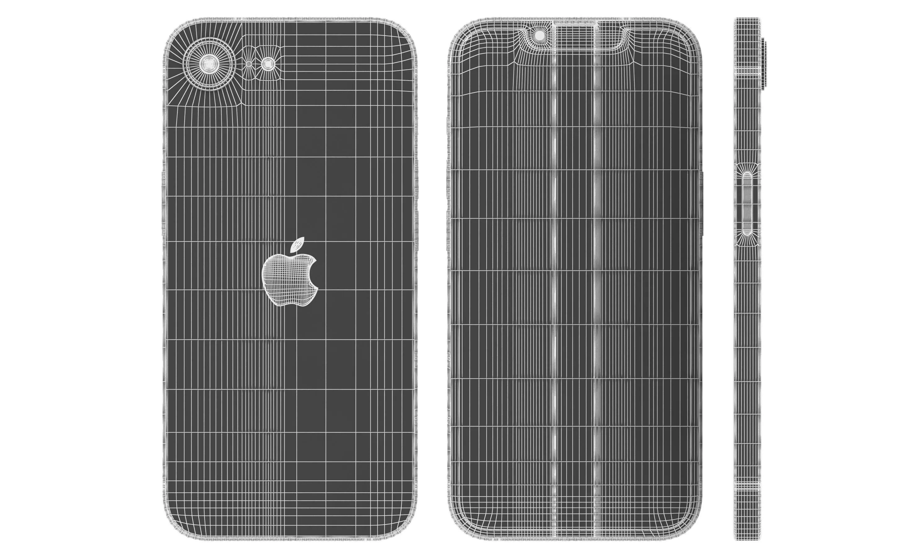 Apple iPhone 16e White High Poly 3D model_11