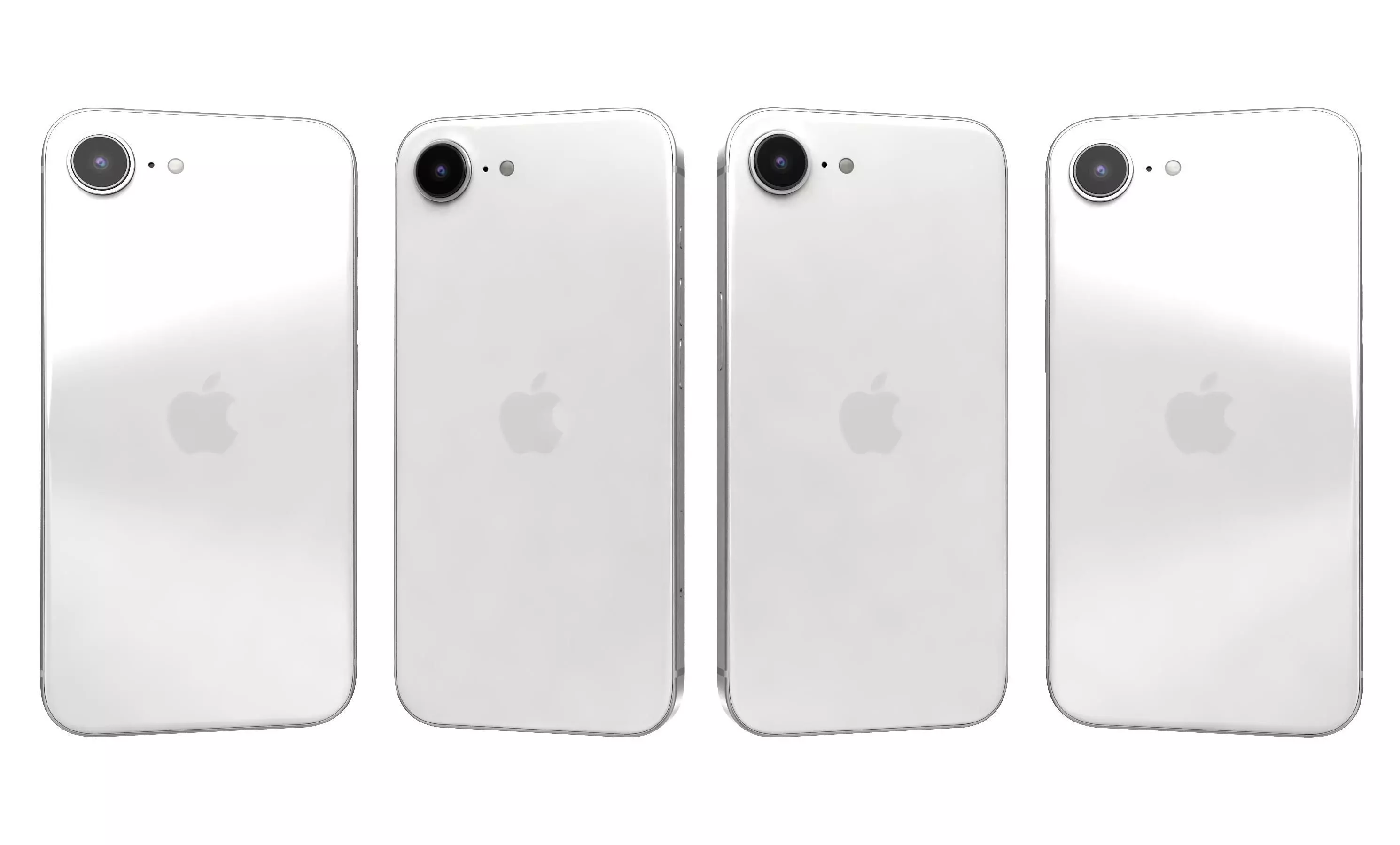 Apple iPhone 16e White High Poly 3D model_24