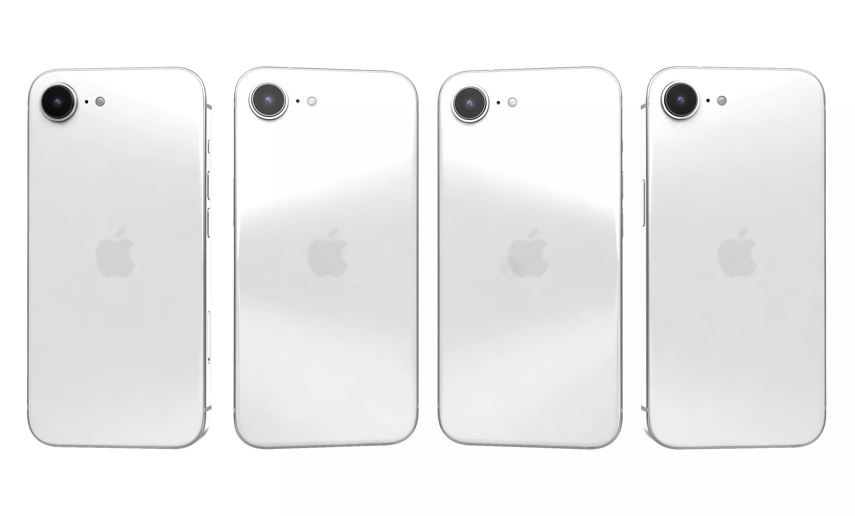 Apple iPhone 16e White High Poly 3D model_26