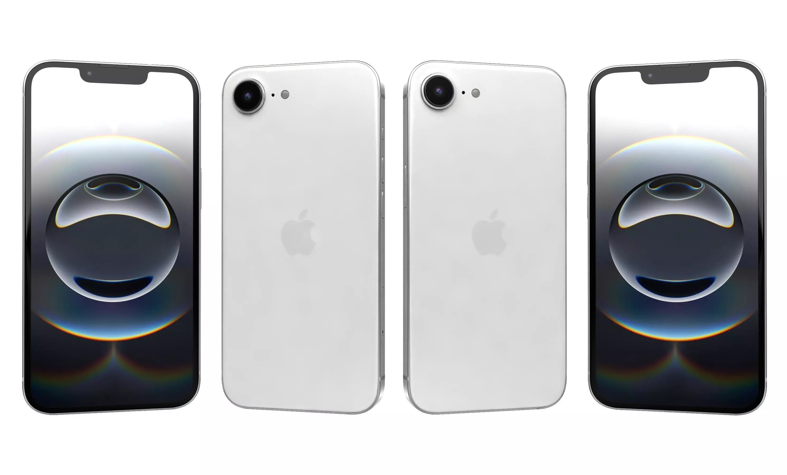 Apple iPhone 16e White High Poly 3D model_20