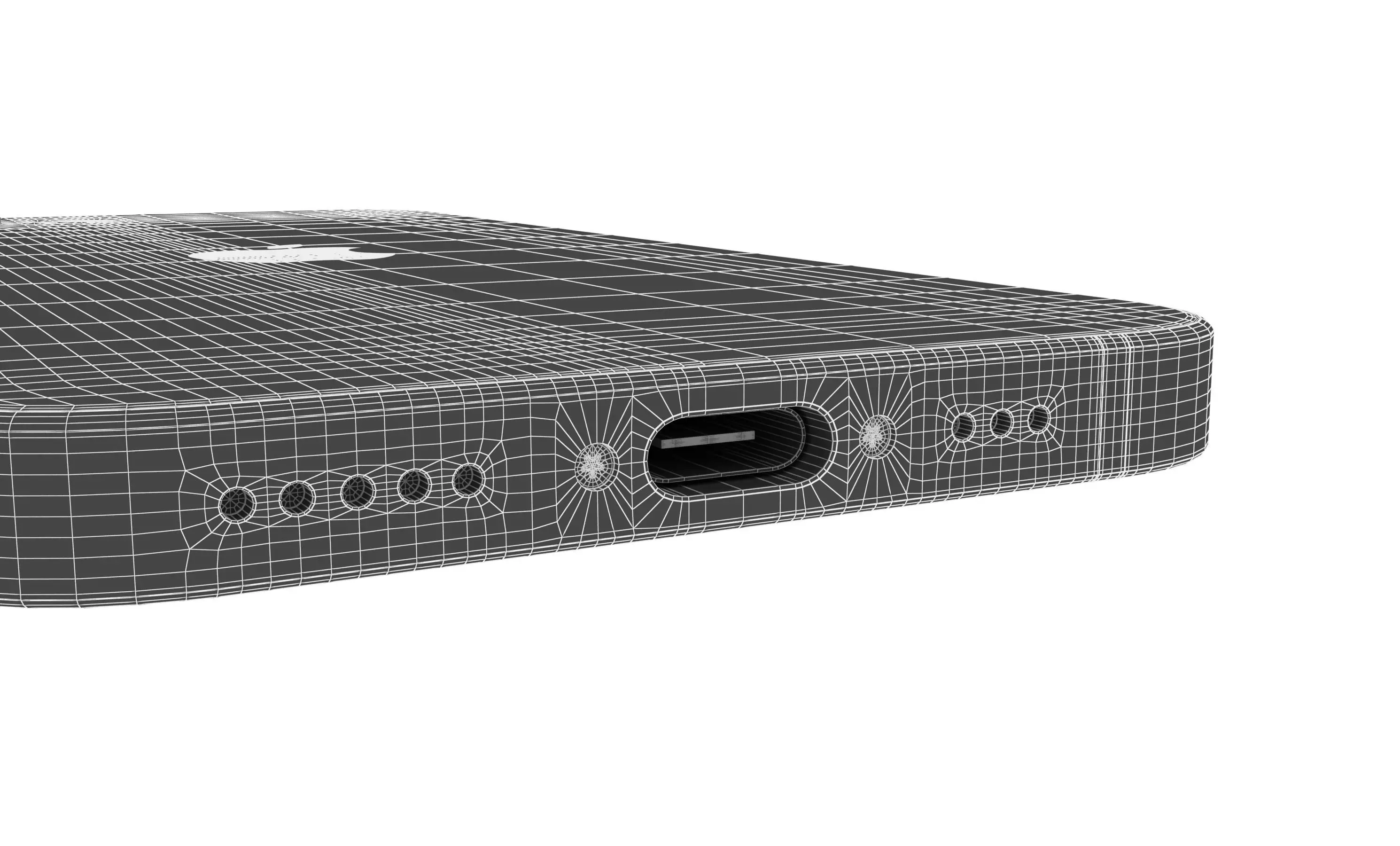 Apple iPhone 16e White High Poly 3D model_23