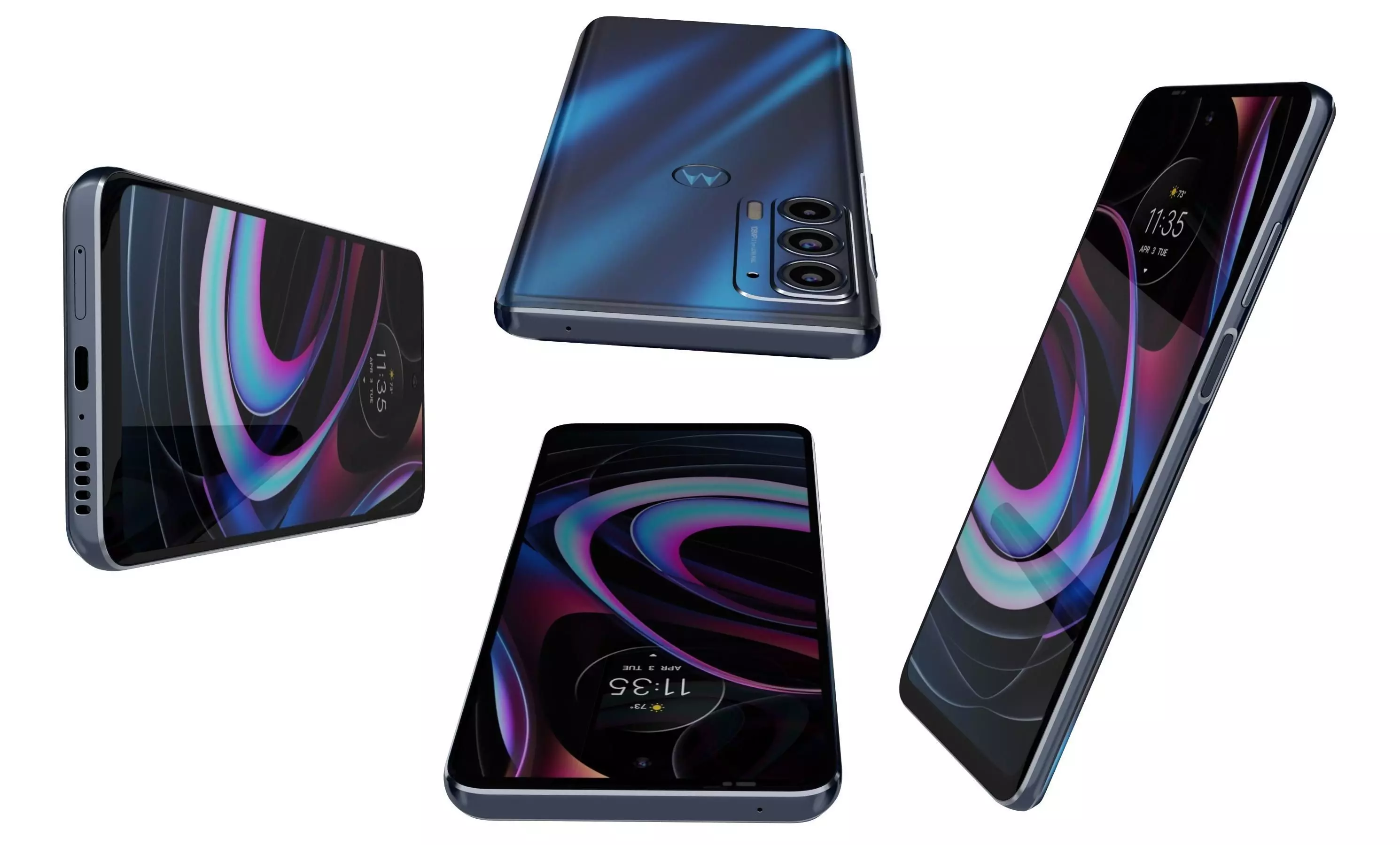 Motorola Edge 2021 High Poly 3D model_7