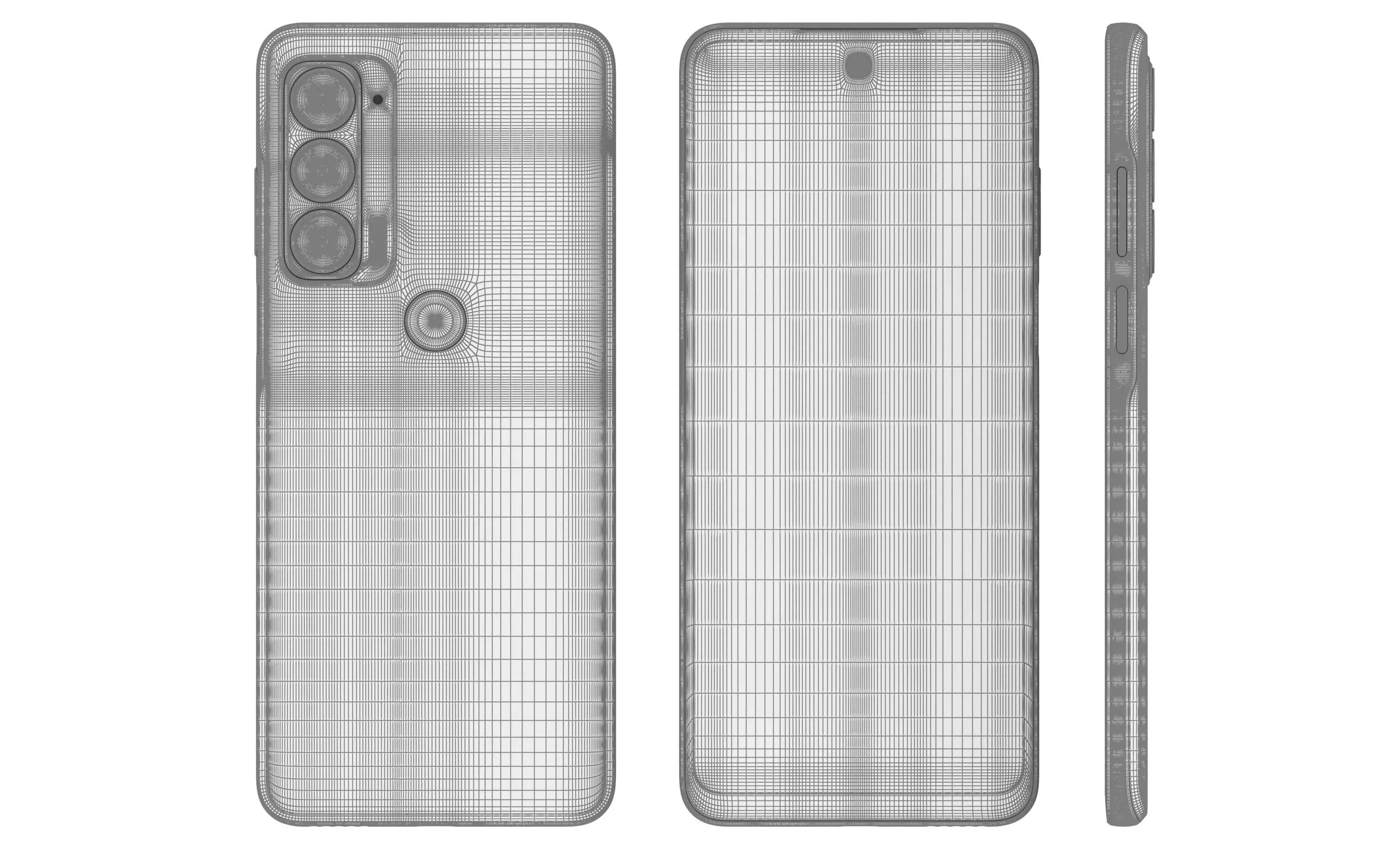 Motorola Edge 2021 High Poly 3D model_12