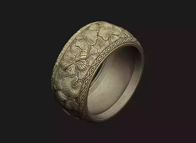 wild band metal gift cnc soft round trim classic old leaf deco