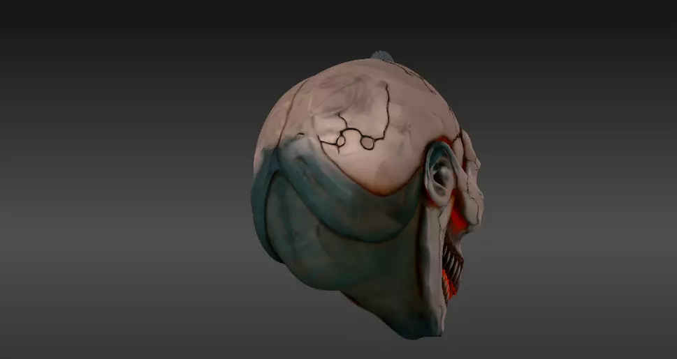 Horror Lava Pumpkin Face Pumpkin 3D Model Halloween Jack 3D print model_7