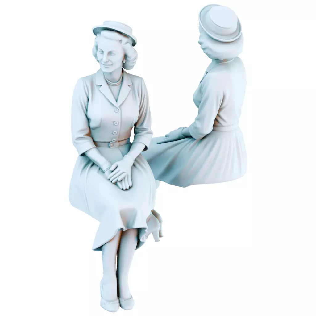 Everyday Life in the 1950s Vintage Figures Collection 3D print model