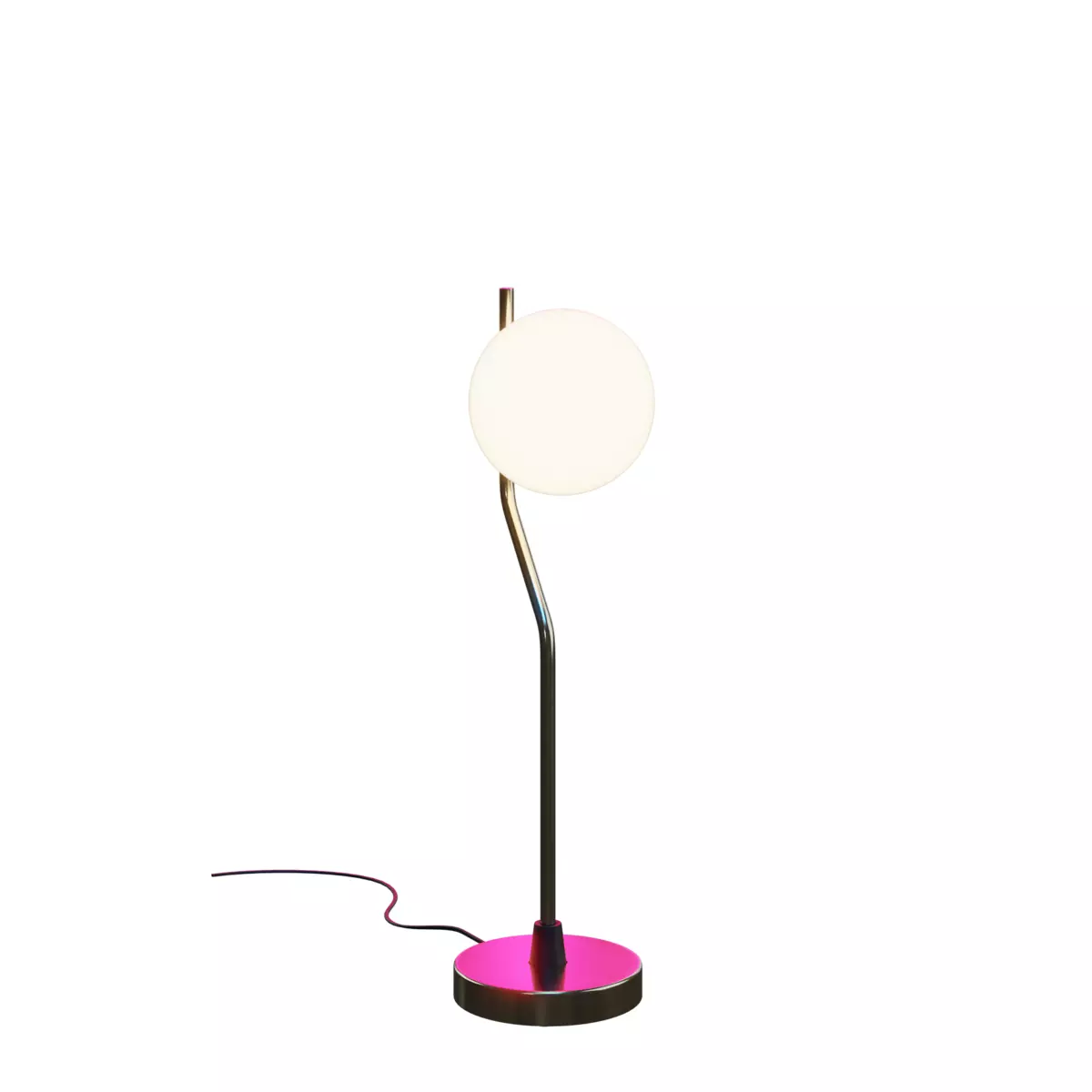 Elegant Globe Table Lamp 01 Free low-poly 3D model_1