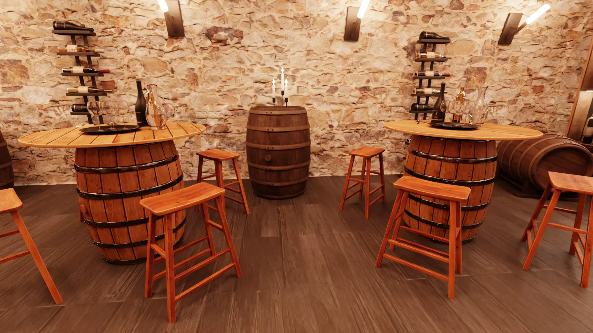 -Winery at Night- 3D model_2
