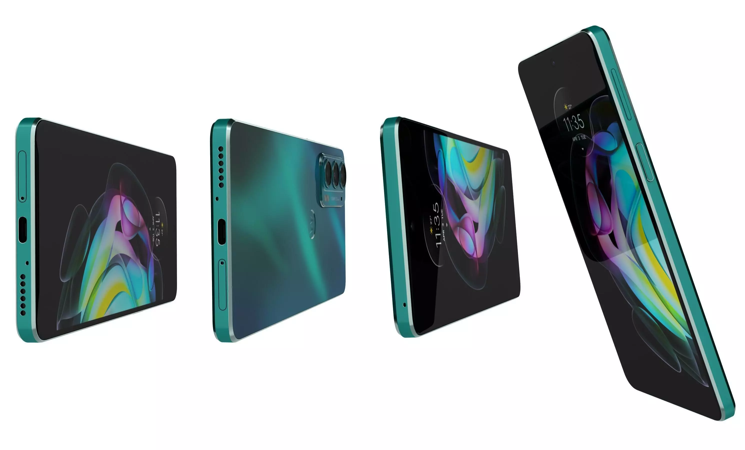 Motorola Edge 20 Frosted Emerald High Poly 3D model_24