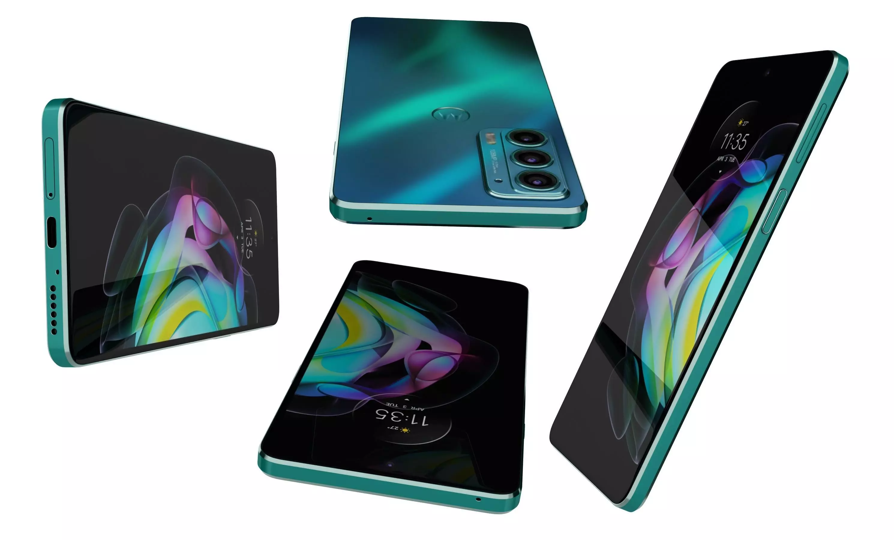 Motorola Edge 20 Frosted Emerald High Poly 3D model_26