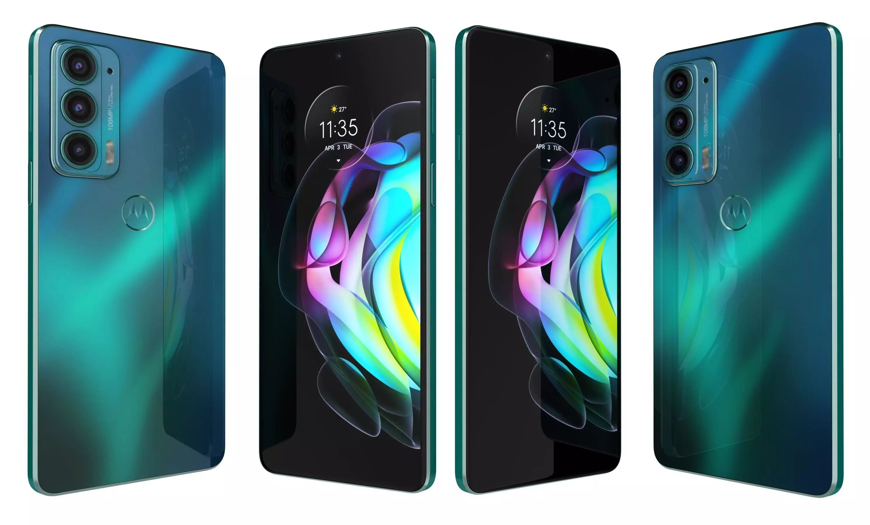 Motorola Edge 20 Frosted Emerald High Poly 3D model_29