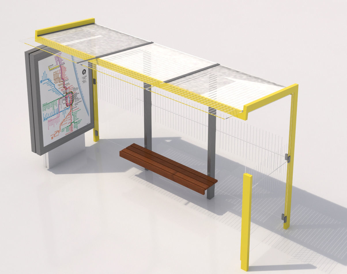 MMCite 310b Bus Shelter 3D model_1