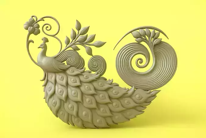 Elegant Peacock Wall Panal