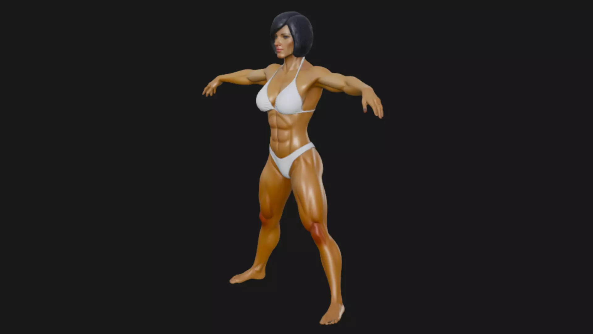 Rig Bodybuilder Female 3D Model 3D model_1