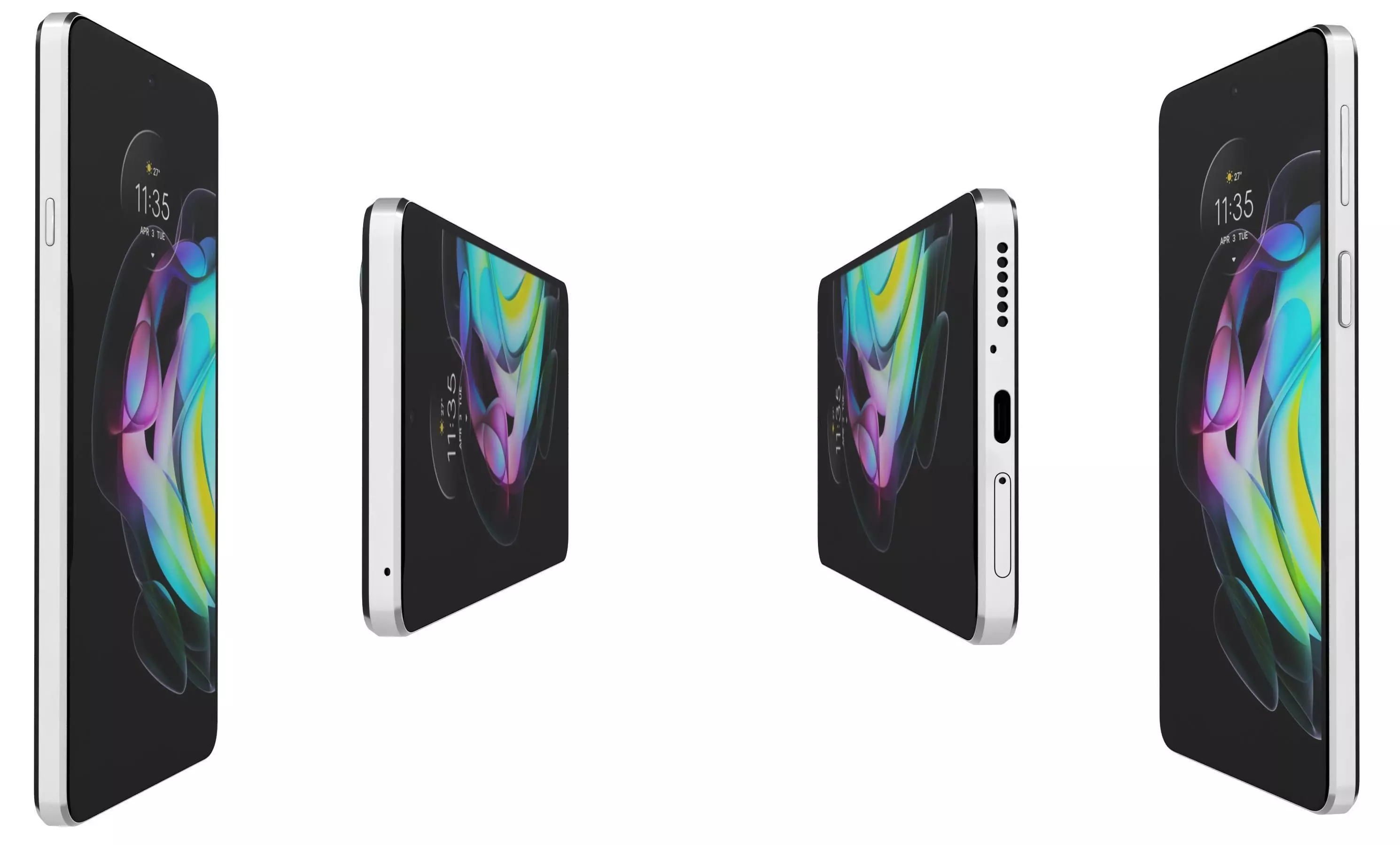 Motorola Edge 20 Frosted White High Poly 3D model_2