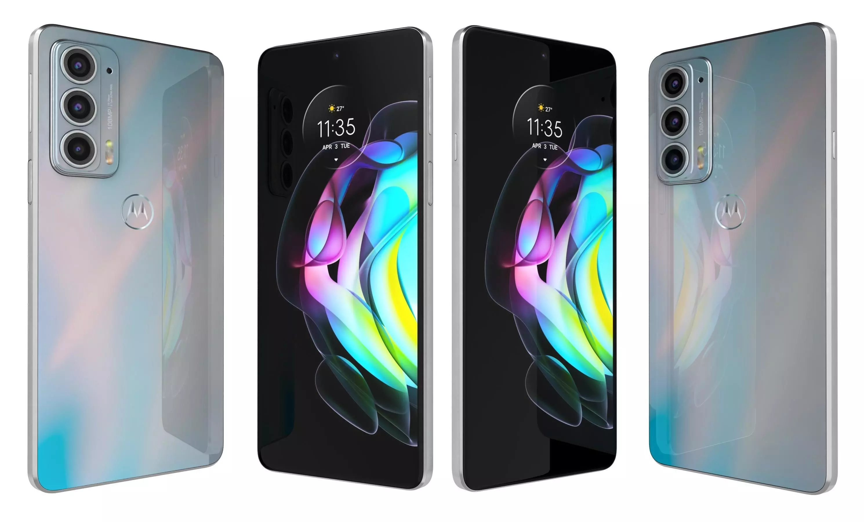 Motorola Edge 20 Frosted White High Poly 3D model_0