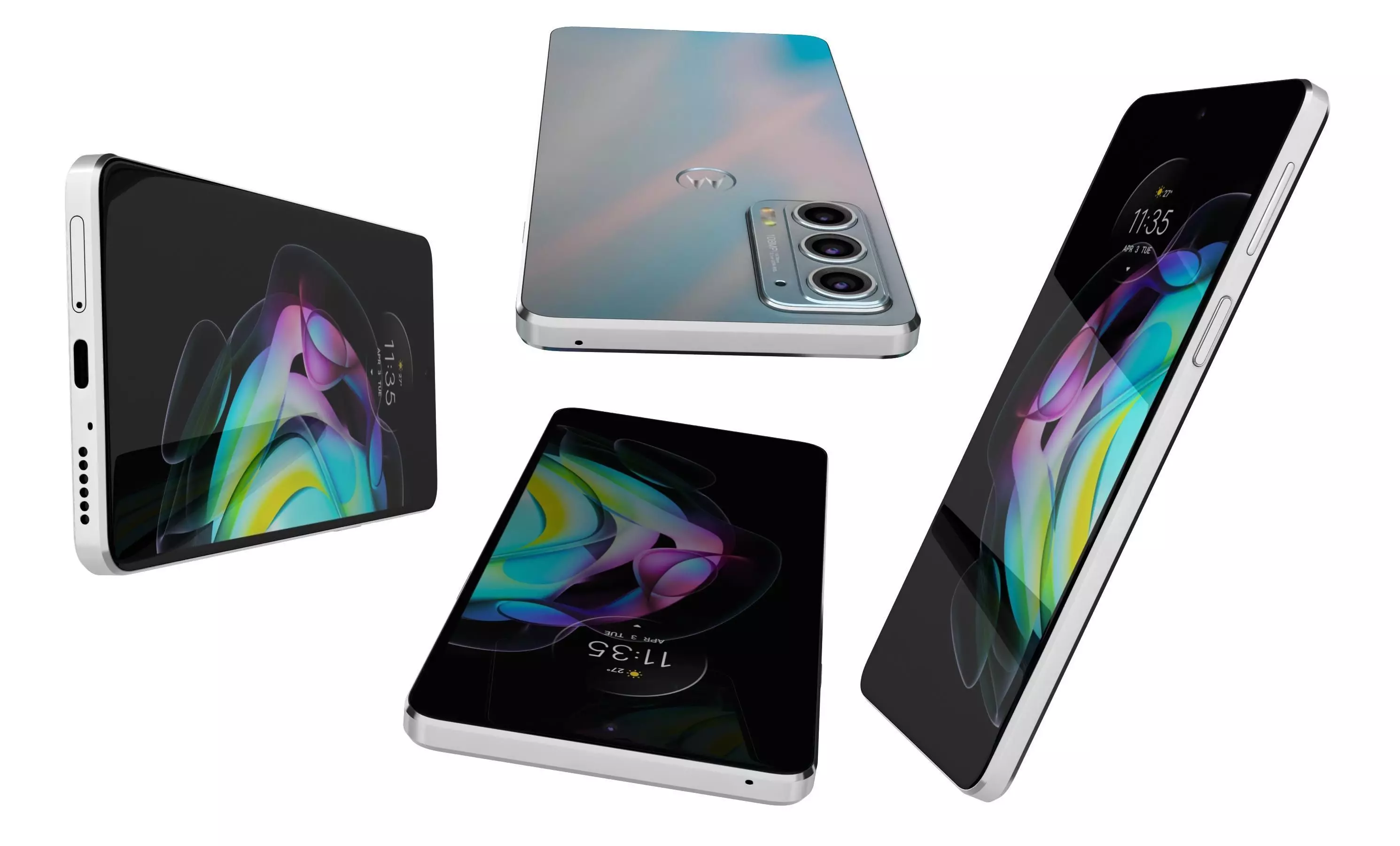 Motorola Edge 20 Frosted White High Poly 3D model_7