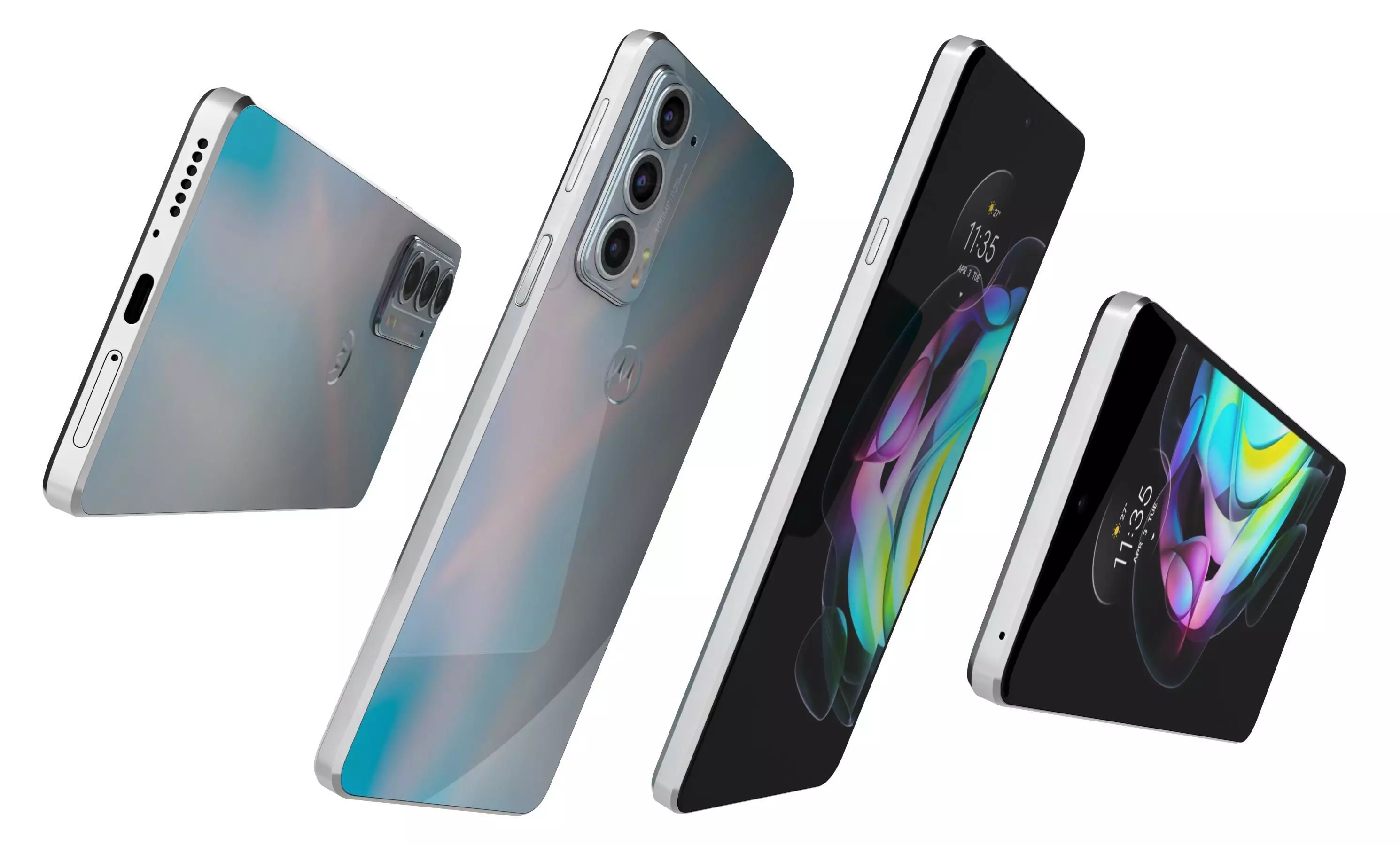 Motorola Edge 20 Frosted White High Poly 3D model_5