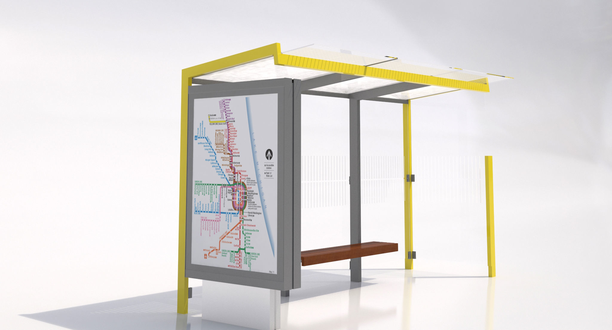 MMCite Geomere Bus Shelter Collection 3D model_11