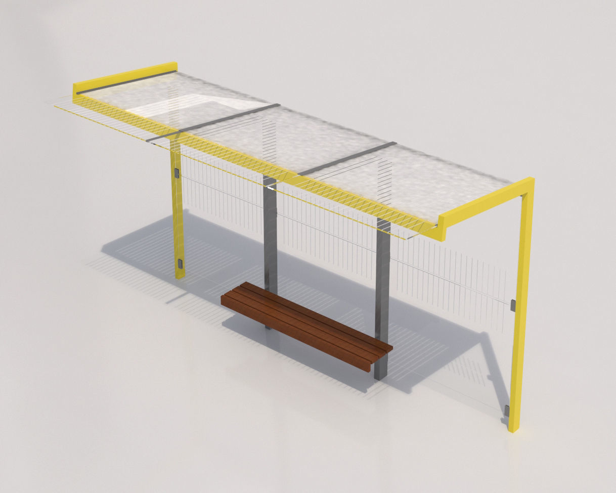 MMCite Geomere Bus Shelter Collection 3D model_2