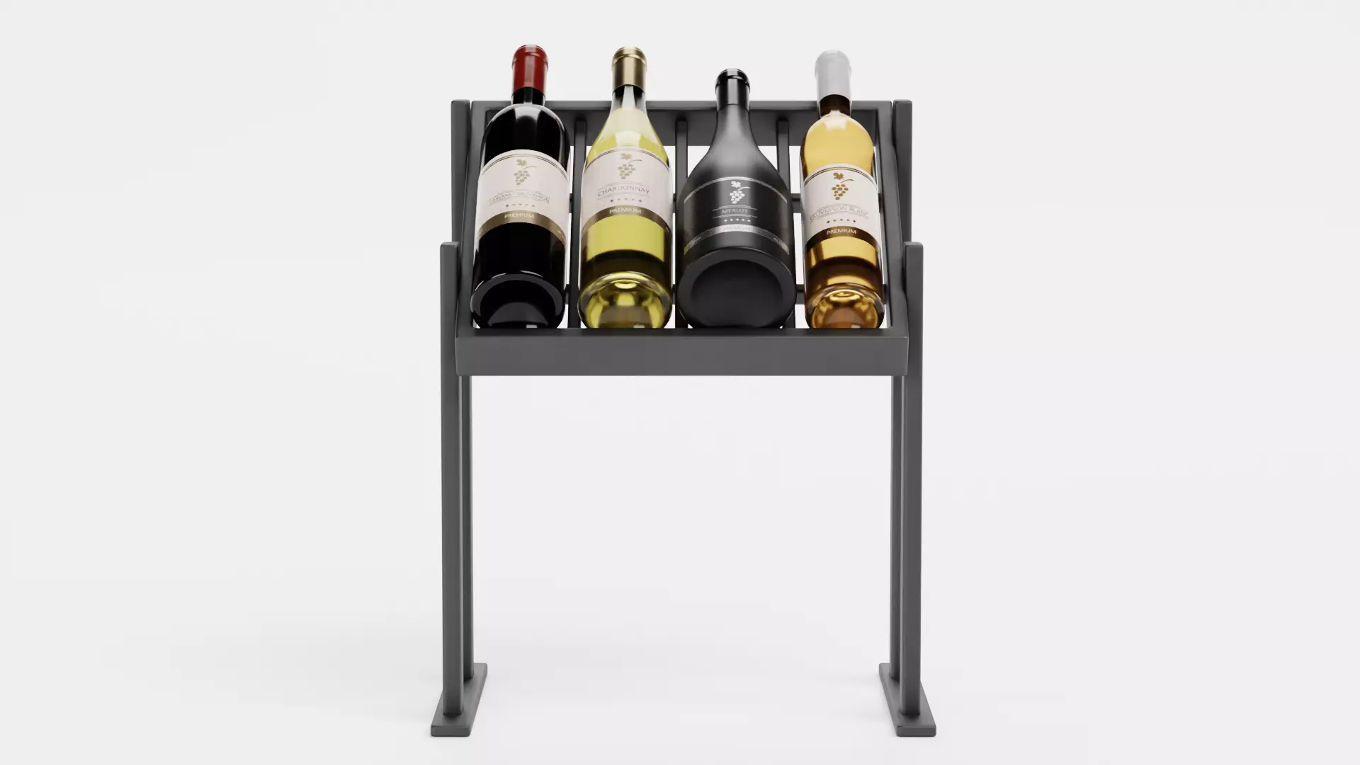 -Wines on Rack V4- Low-poly 3D model_1