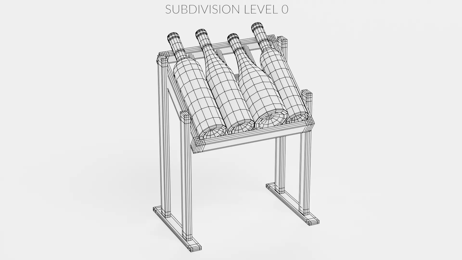 -Wines on Rack V4- Low-poly 3D model_7