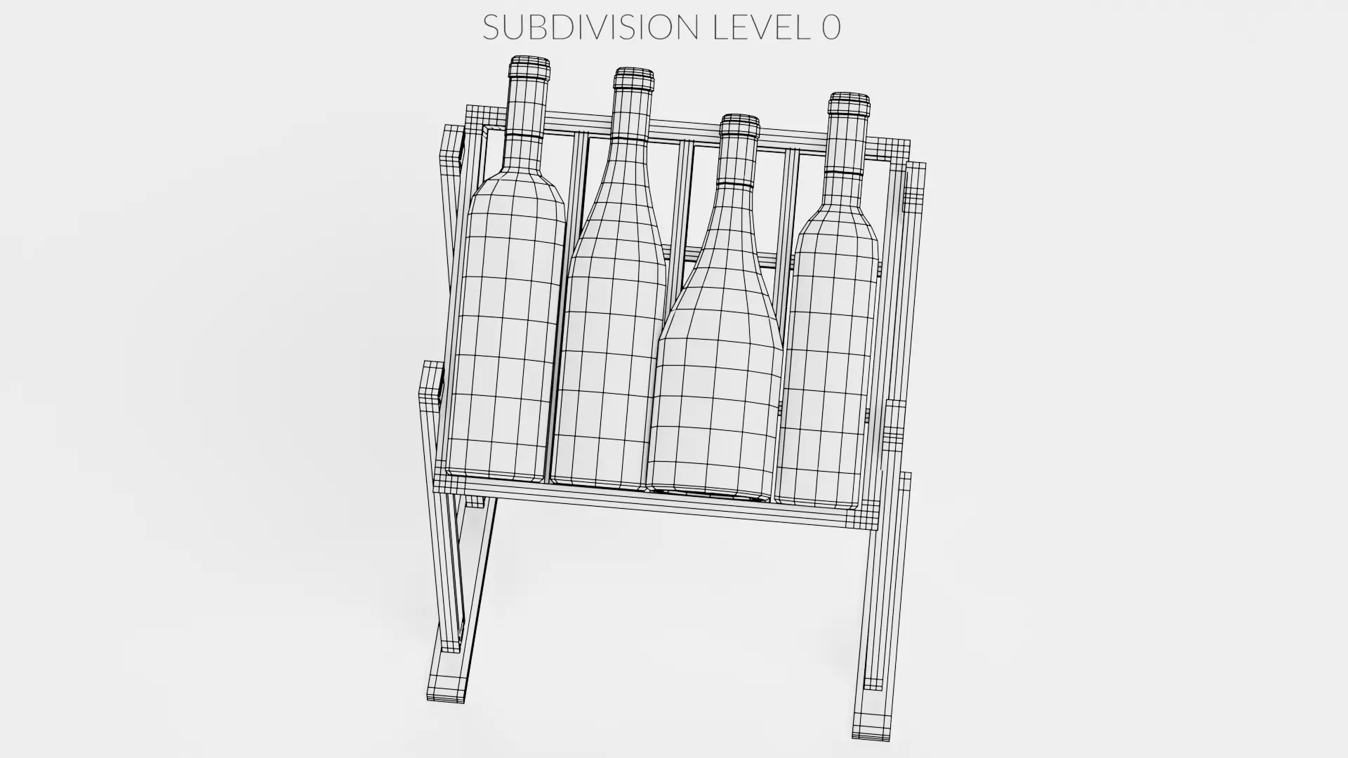 -Wines on Rack V4- Low-poly 3D model_9